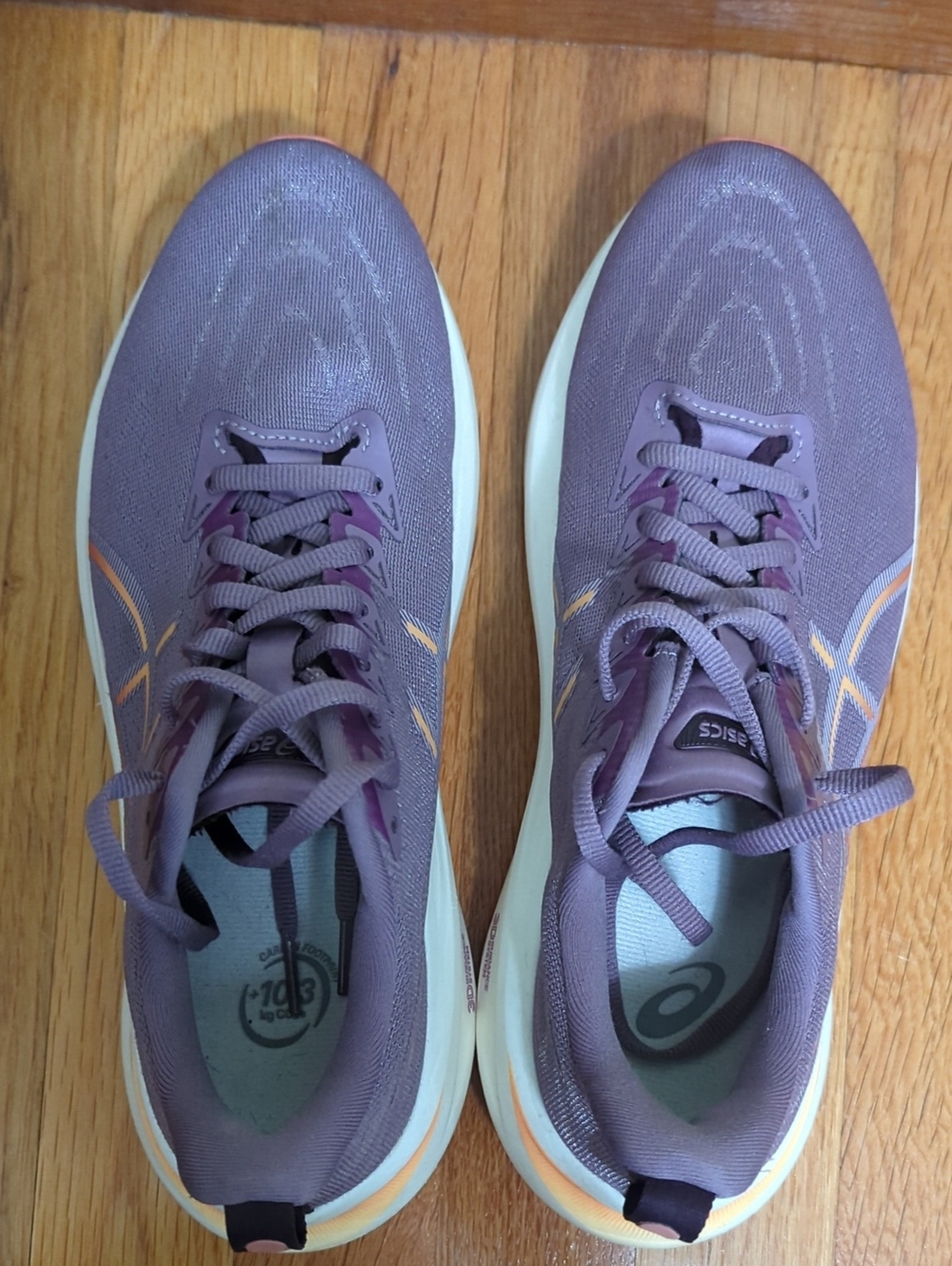 ASICS GT 2100 Women's Lavender and Peach Running Shoes Size 9 Wide, Lightly Used